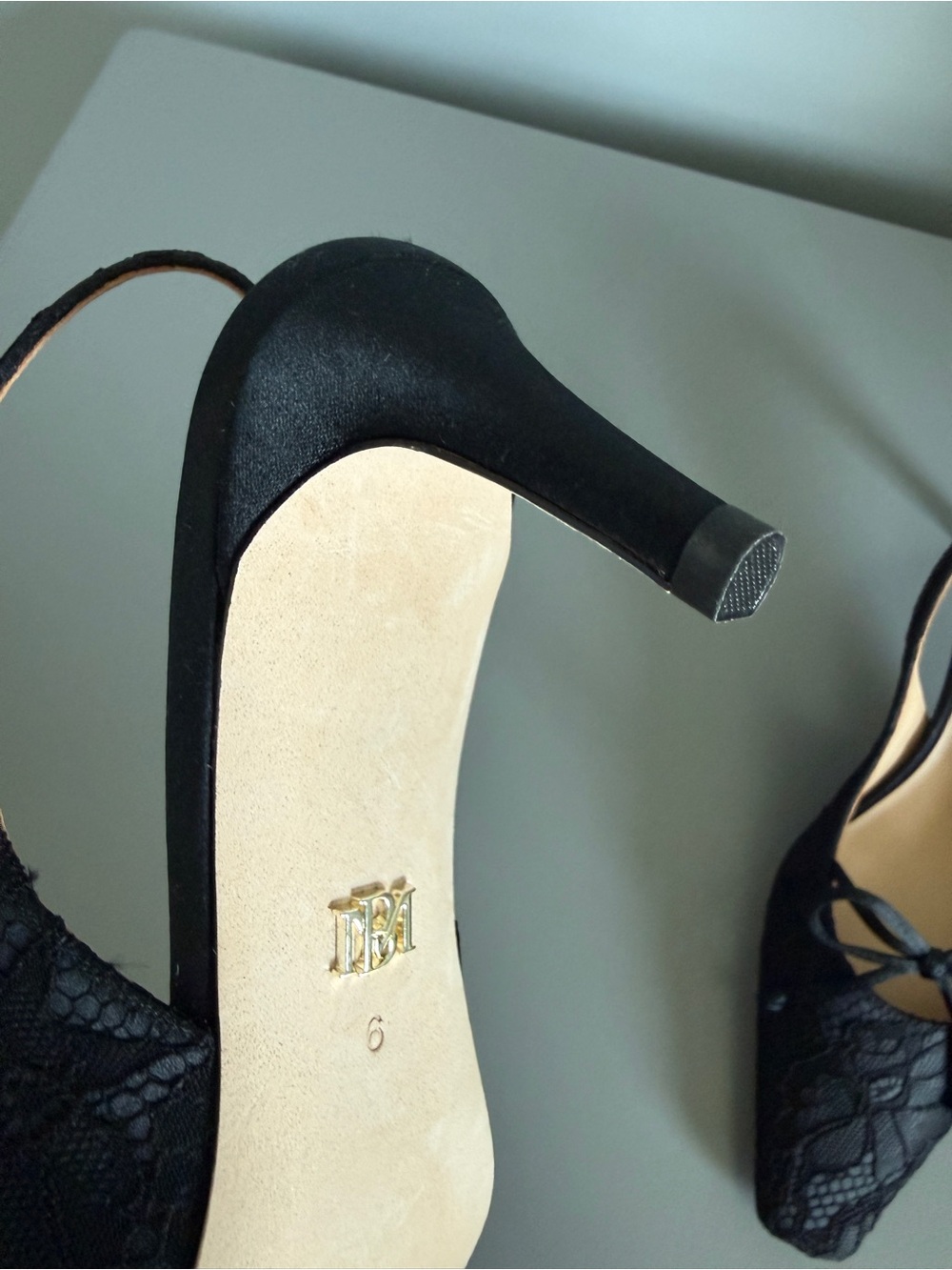 Badgley Mischka Black Slingback Heels 
– Size 6 – Never Worn - Picture 4 of 7